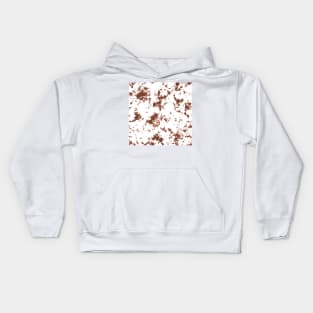 Cinnamon and white marble - cow texture - Tie-Dye Shibori Texture Kids Hoodie